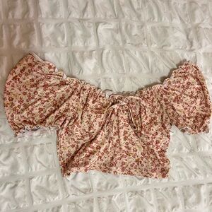 Floral Off-Shoulder Top - Pink